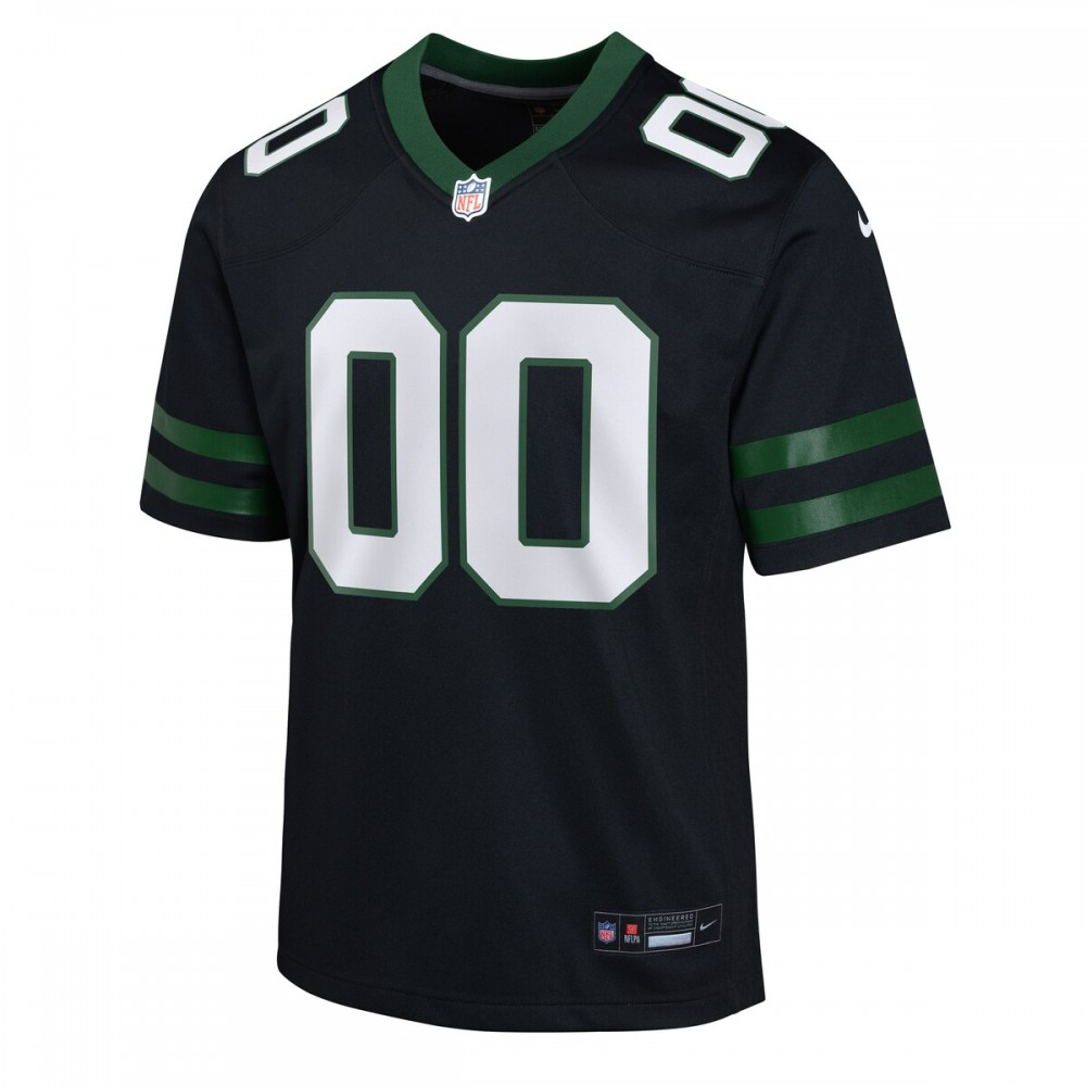 New York Jets Nike Youth Alternate Custom Game Jersey - Legacy Black-GridironStore